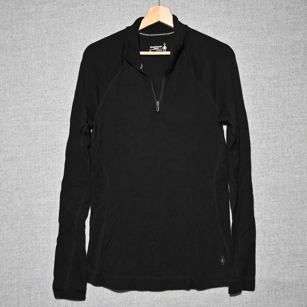Smartwool Merino 250 Base Layer Women XL Quarter Zip Black